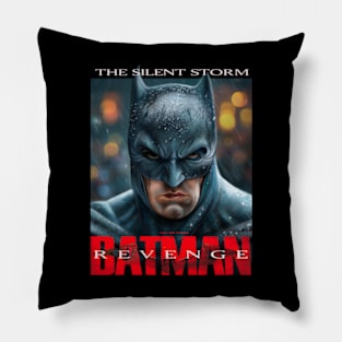 The Silent Storm Bat Art Pillow