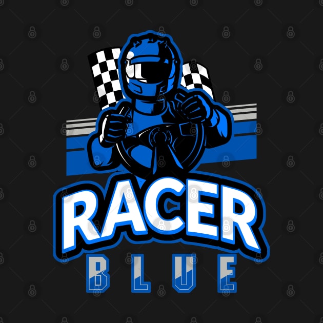 Racer Blue Retro by funandgames