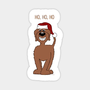 Brauner Doodle Santa Claus Magnet