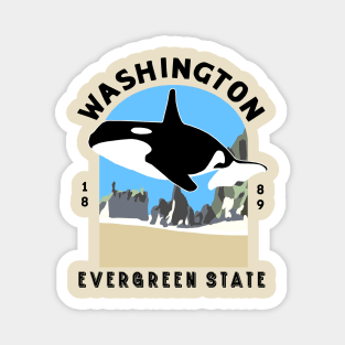 Washington State Orca Killer Whale Olympic National Park Magnet