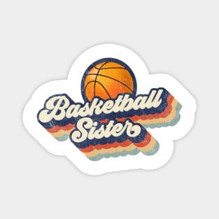 Retro Basketball Sister Mother's Day Magnet