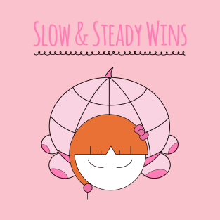 Slow and Steady Wins the Race Girl Turtle T-Shirt