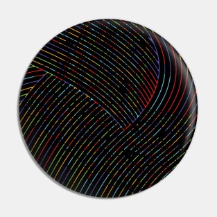 Rainbow Abstract Line Pattern Pin