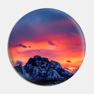 Rocky Sunset Photograph Pin