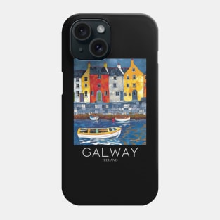 A Pop Art Travel Print of Galway - Ireland Phone Case