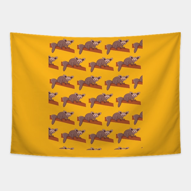 Aye Multi Pattern Cute Animal Wildlife Branch Adorable Kawaii Tapestry by Mellowdellow