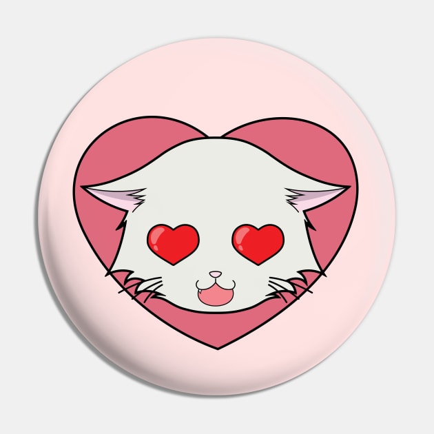 The Love-Stricken Cat Pin by The Kitten Gallery