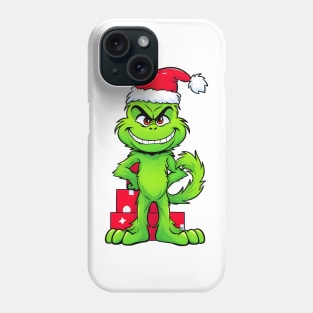 "Grinch Cartoon Full of Christmas Cheer" Phone Case