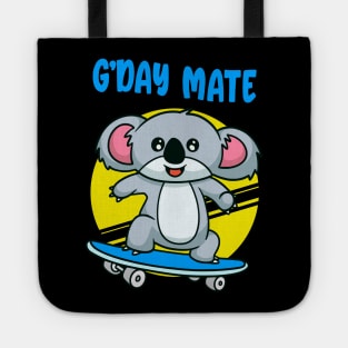 Cute Koala On Australia Kids Skateboard Tote