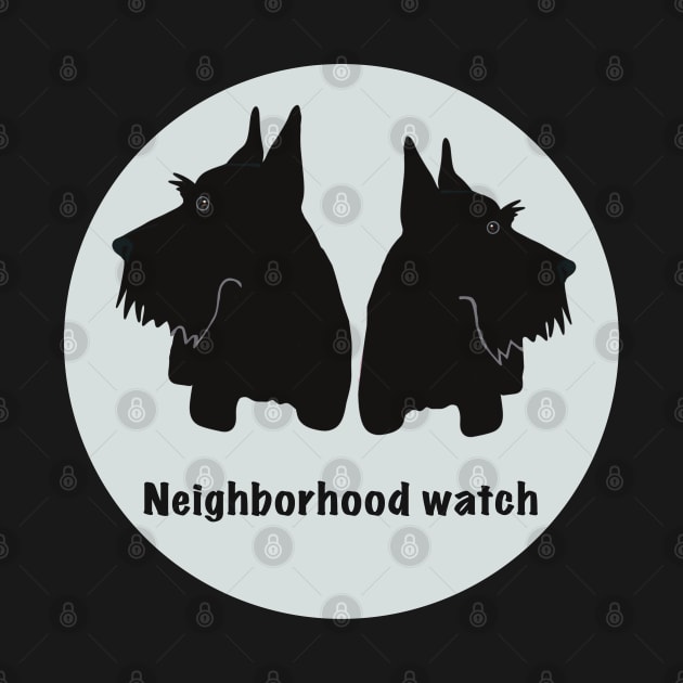 Scottie Dog Neighborhood Watch by Janpaints