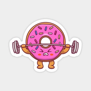 Cute Doughnut Lifting Dumbbel Magnet