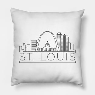 St. Louis Minimal Skyline Pillow