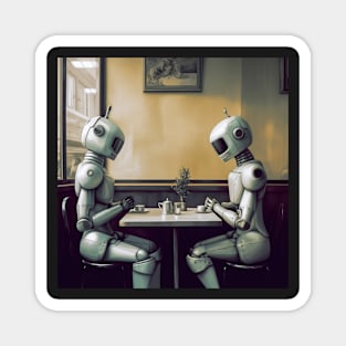 Robots in the cafe series Magnet