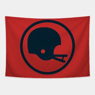 Two-Bar Helmet Minimalist Logo (Navy) Tapestry