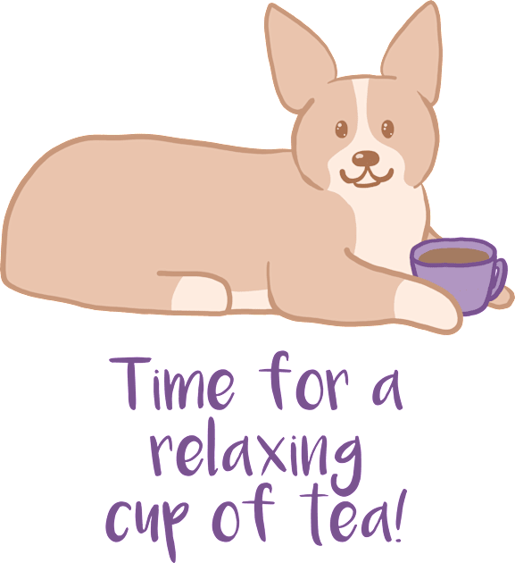 Time For A Relaxing Cup Of Tea! Corgi Kids T-Shirt by KelseyLovelle