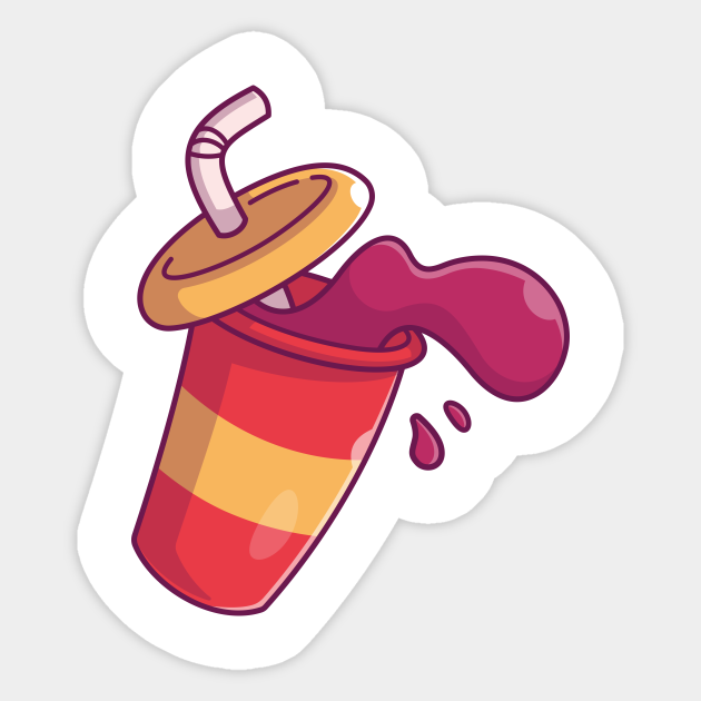 Soda drinks cartoon - Soda - Sticker | TeePublic Soda drinks cartoon - Soda - Sticker | TeePublic