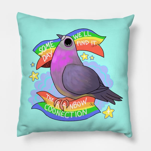 The Rainbow Coonection Pillow by ProfessorBees