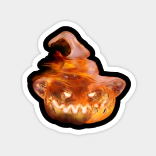 jack-o-lantern set fires Magnet