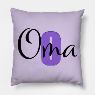 Monogram Oma print Pillow