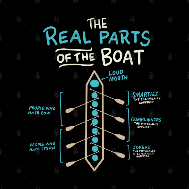 The Real Parts Of The Boat - Funny Rowing by GigibeanCreations