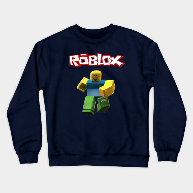 Roblox Noob 2020 Roblox Crewneck Sweatshirt Teepublic - roblox t shirt navy