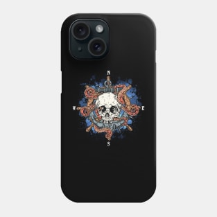 Pirate Boating Captain Compass Anchor Phone Case