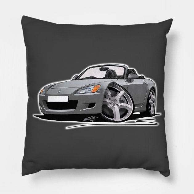 Honda S2000 Grey Pillow by y30man5