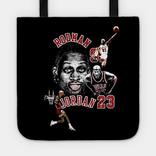 Dennis Rodman Bulls 91 & Michael Jordan 23 Vintage Tote