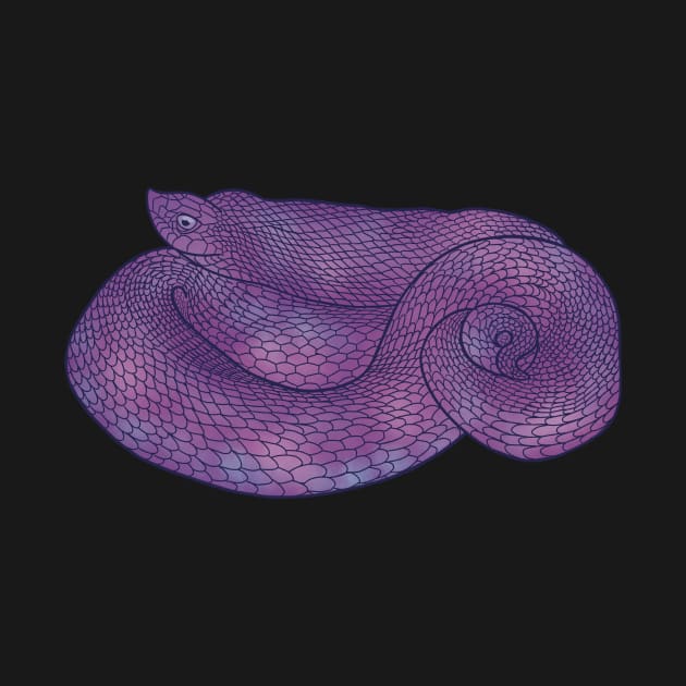 Purple Hognose Snake by Kassi Skye