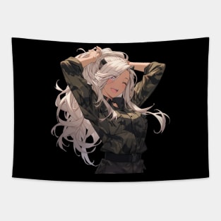 Anime Military Kawaii Girl Tapestry