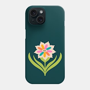 TAMI Mid-Century Modern Mod Floral Pointed Daisy in Bright Multi-Colours - UnBlink Studio by Jackie Tahara Phone Case