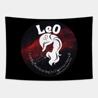 Cosmic Leo Zodiac Character Tapestry