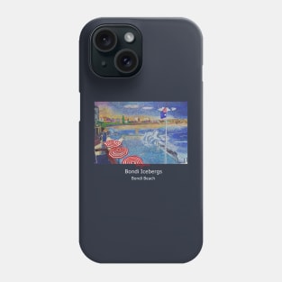 Bondi Icebergs painting  (dark/coloured clothing edition) Phone Case