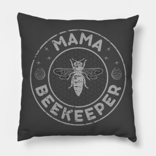 Mama Beekeeper, Bee Whisperer Distressed Retro Style Design Pillow