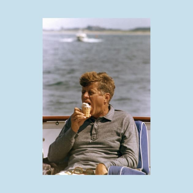 President Kennedy with ice cream cone by Soriagk