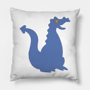 Die Cut Dragon (blue) Pillow