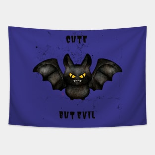 Super cute evil bat Tapestry