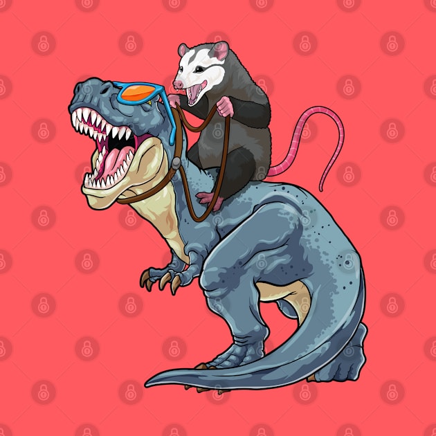 Opossum Outrider: Dino-Riding Daredevil by GoshWow 