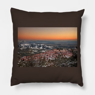 Livadi village after sunset Pillow