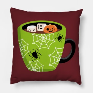 Haloloween Mug Scary T-shirt Pillow