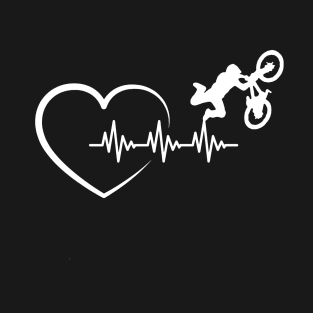 Your BMX Rider Heartbeats line Sport Gift Art TShirt T-Shirt T-Shirt