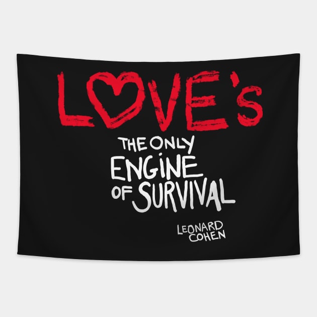 Leonard Cohen – Love Survival Tapestry by heidig