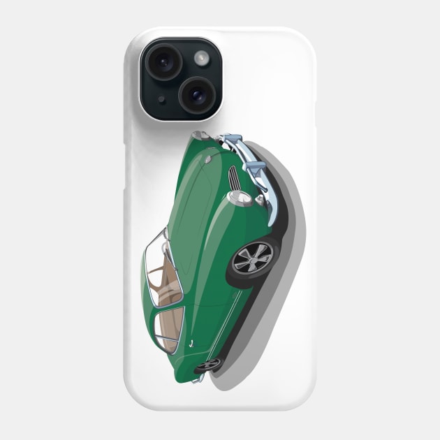 karmann ghia in dark green Phone Case by candcretro