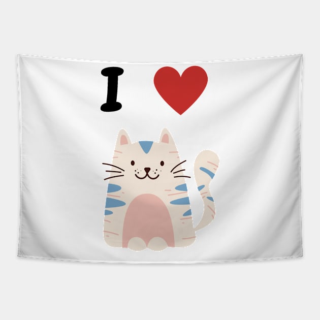 I love Cats Tapestry by Simple D.