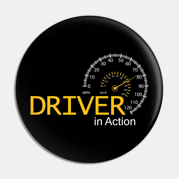 Driver In Action Pin by designdaking