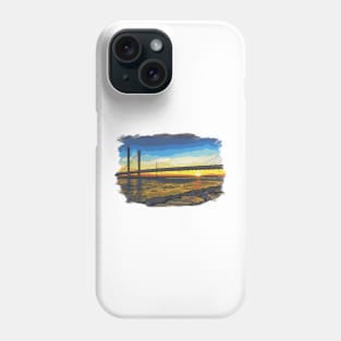 Bridge Sunset at Indian River Watercolor Phone Case