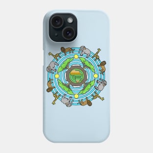 African Serengeti Themed Mandala Style Drawing Phone Case