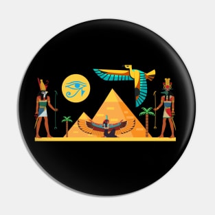 Ancient Egypt Pyramid guards Pin