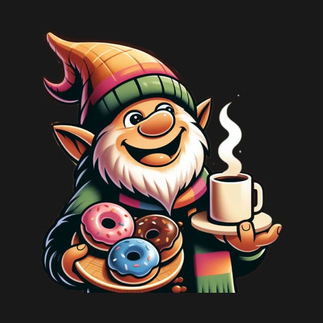 Coffee and Donut Gnome by Donut Duster Designs