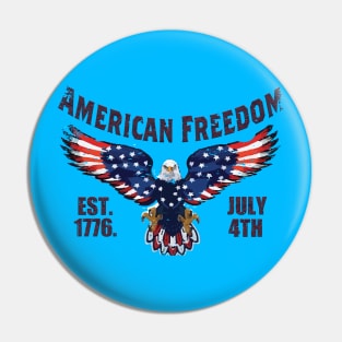 american freedom est 1776 4th july Pin